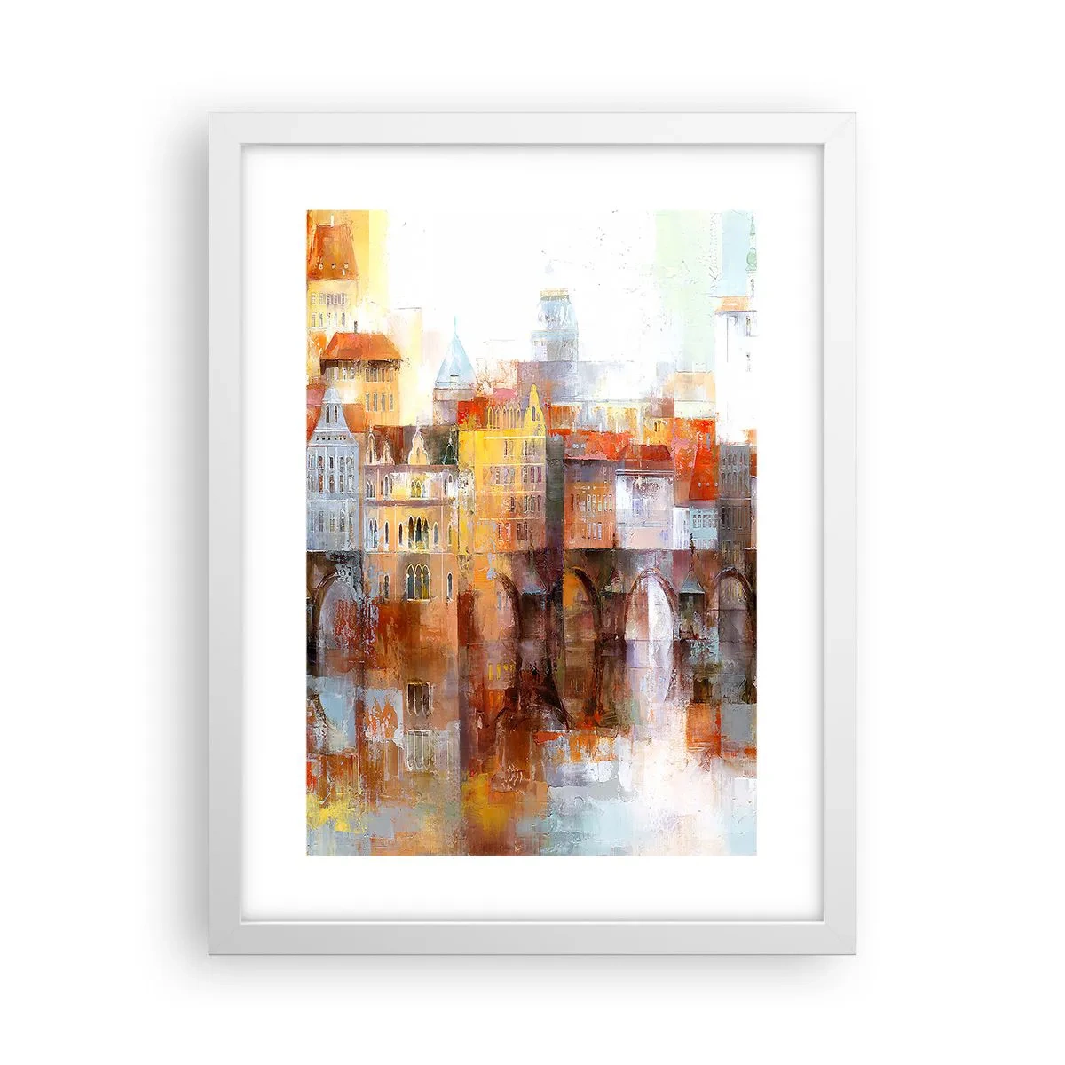 Poster în ramă albă - Frumos și sub pod - 30x40 cm