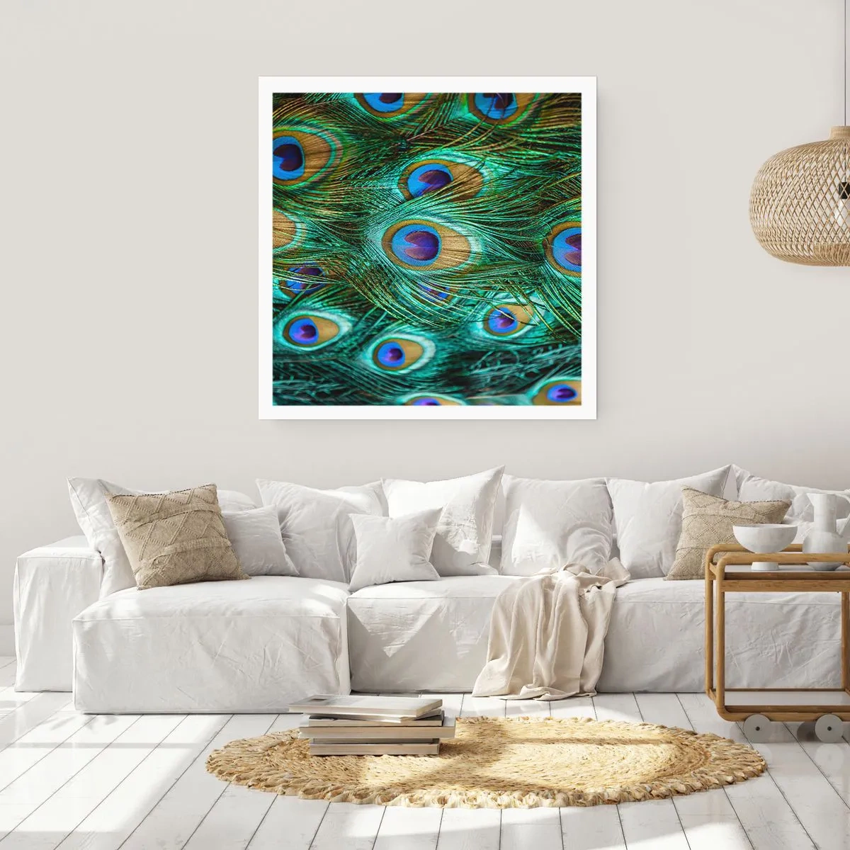 Poster - O privire cu ochi de păun - 60x60 cm