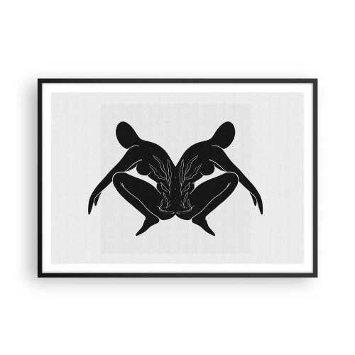 Poster în ramă neagră - Suflet comun - 100x70 cm