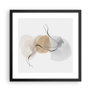 Poster în ramă neagră - Mărgele de aer - 40x40 cm