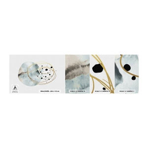 Mostră de Tapet Standard Eco - În îmbrățișarea spațiului - Abstracția, Bucată, Model modern - 100x30 cm