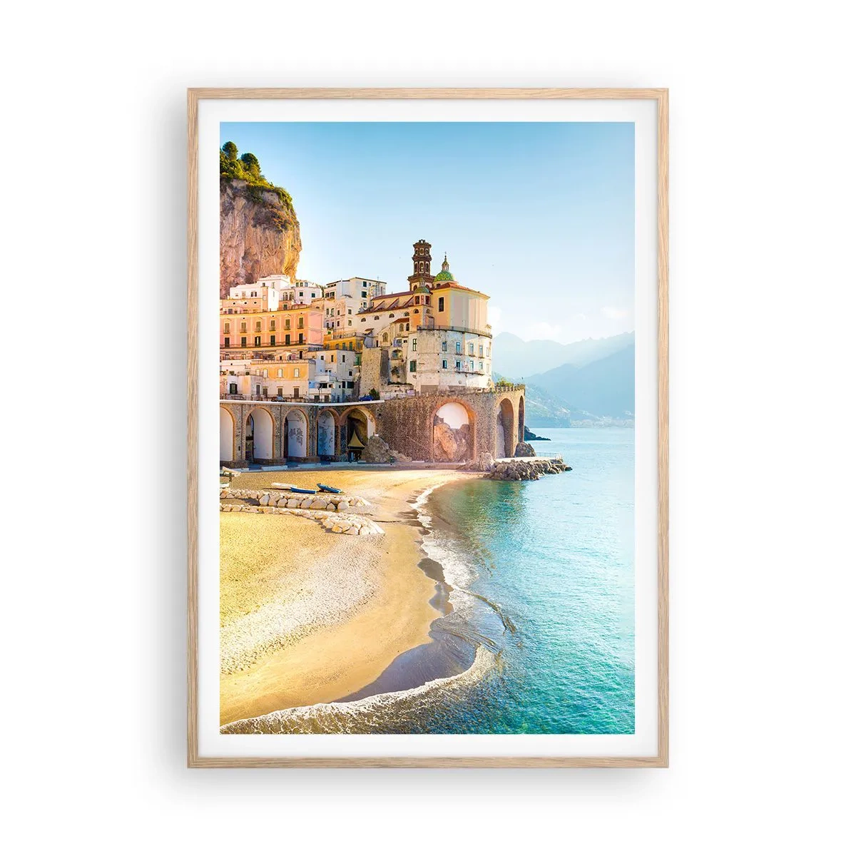 Poster în ramă de stejar deschis - Un oraș incredibil - 70x100 cm