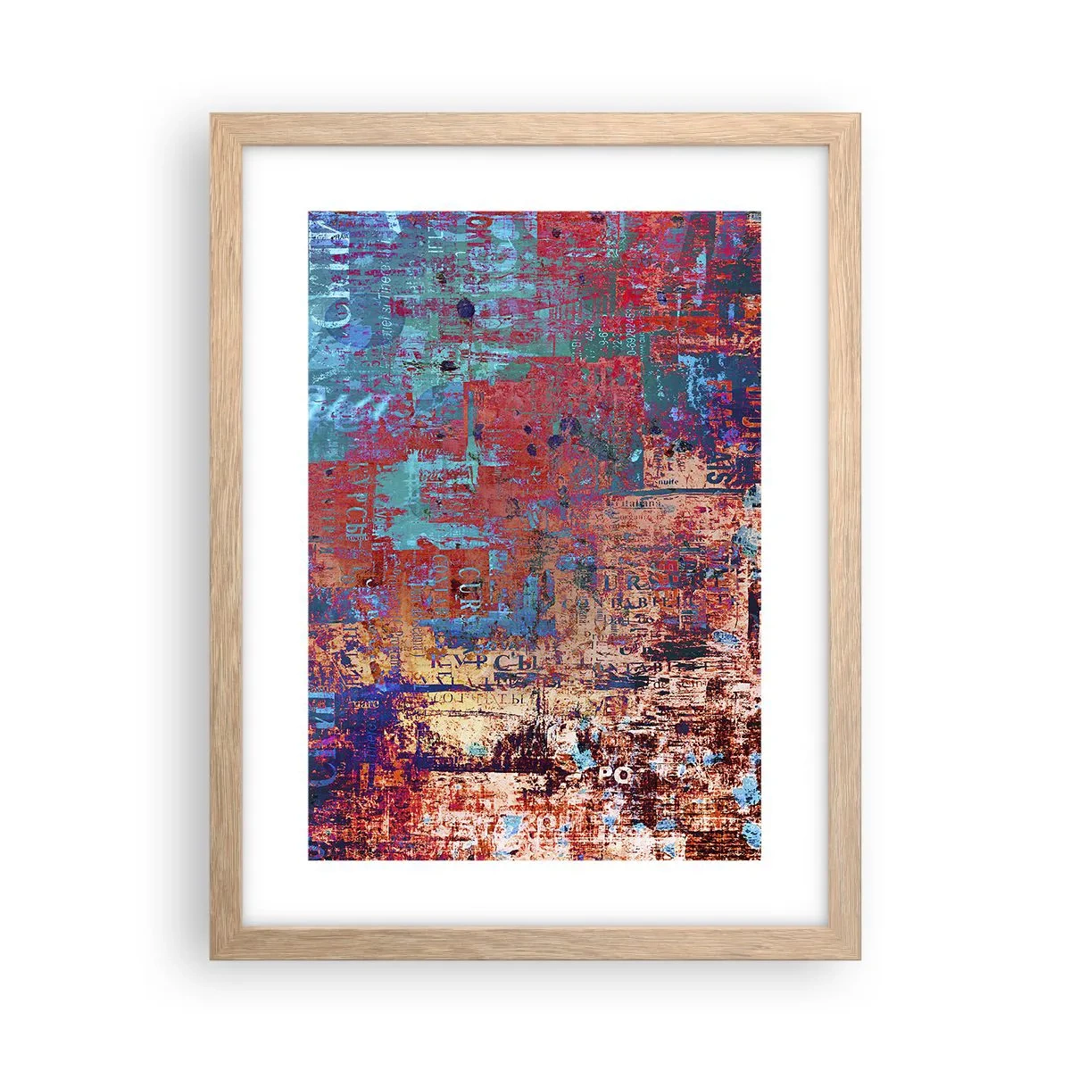 Poster în ramă de stejar deschis - Memorie și uitare - 30x40 cm