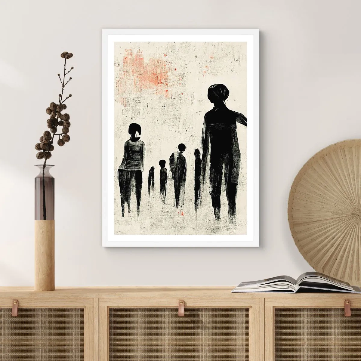 Poster în ramă albă - Împotriva singurătății - 30x40 cm