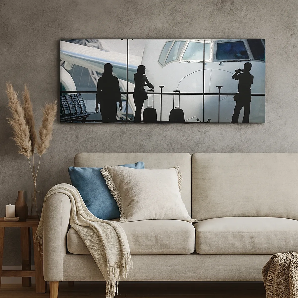 Tablou pe pânză - Vis a vis la aeroport - 30x30 cm