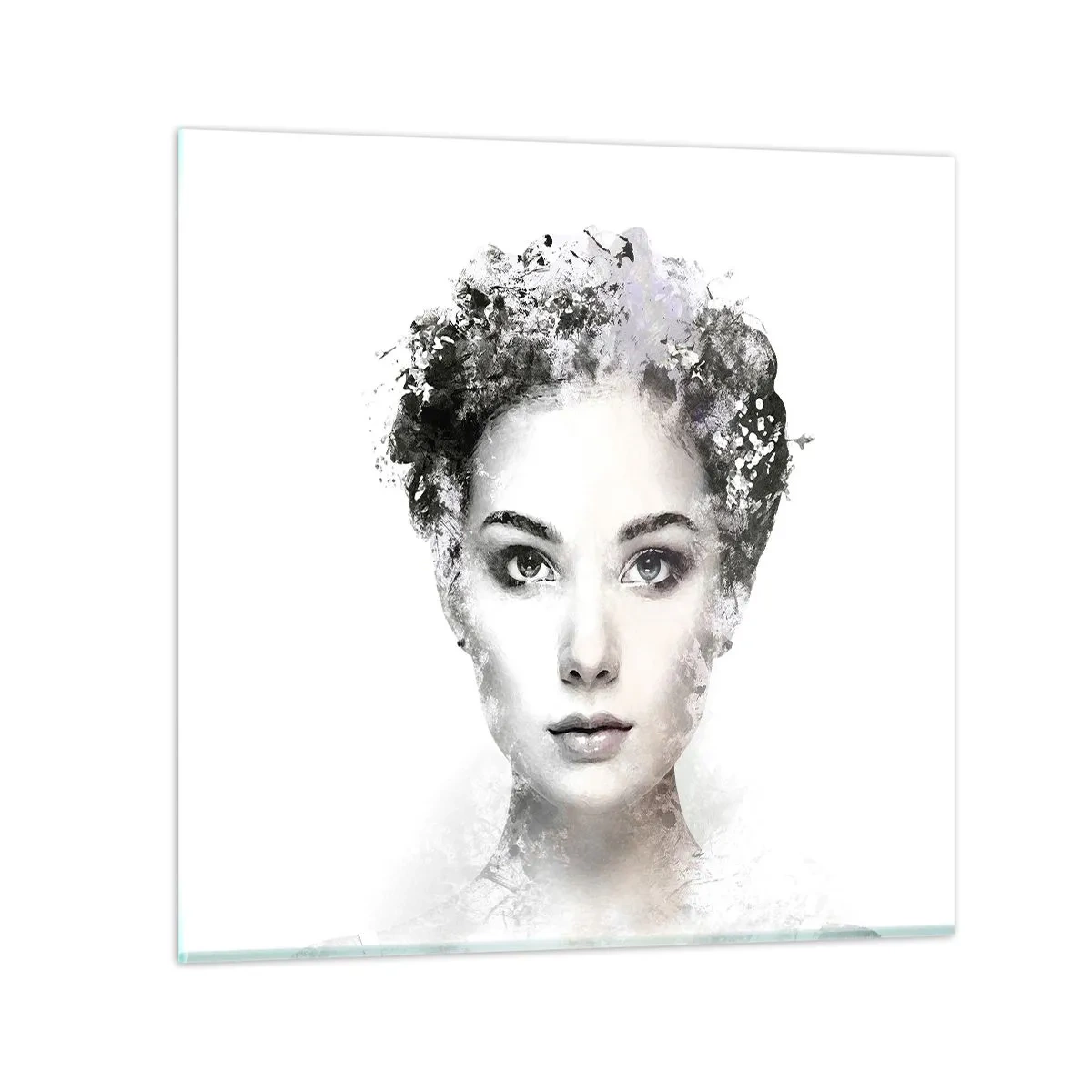 Tablou pe sticlă - Un portret extrem de elegant - 50x50 cm