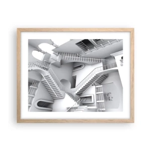 Poster în ramă de stejar deschis - Paradoxurile spațiului - 50x40 cm
