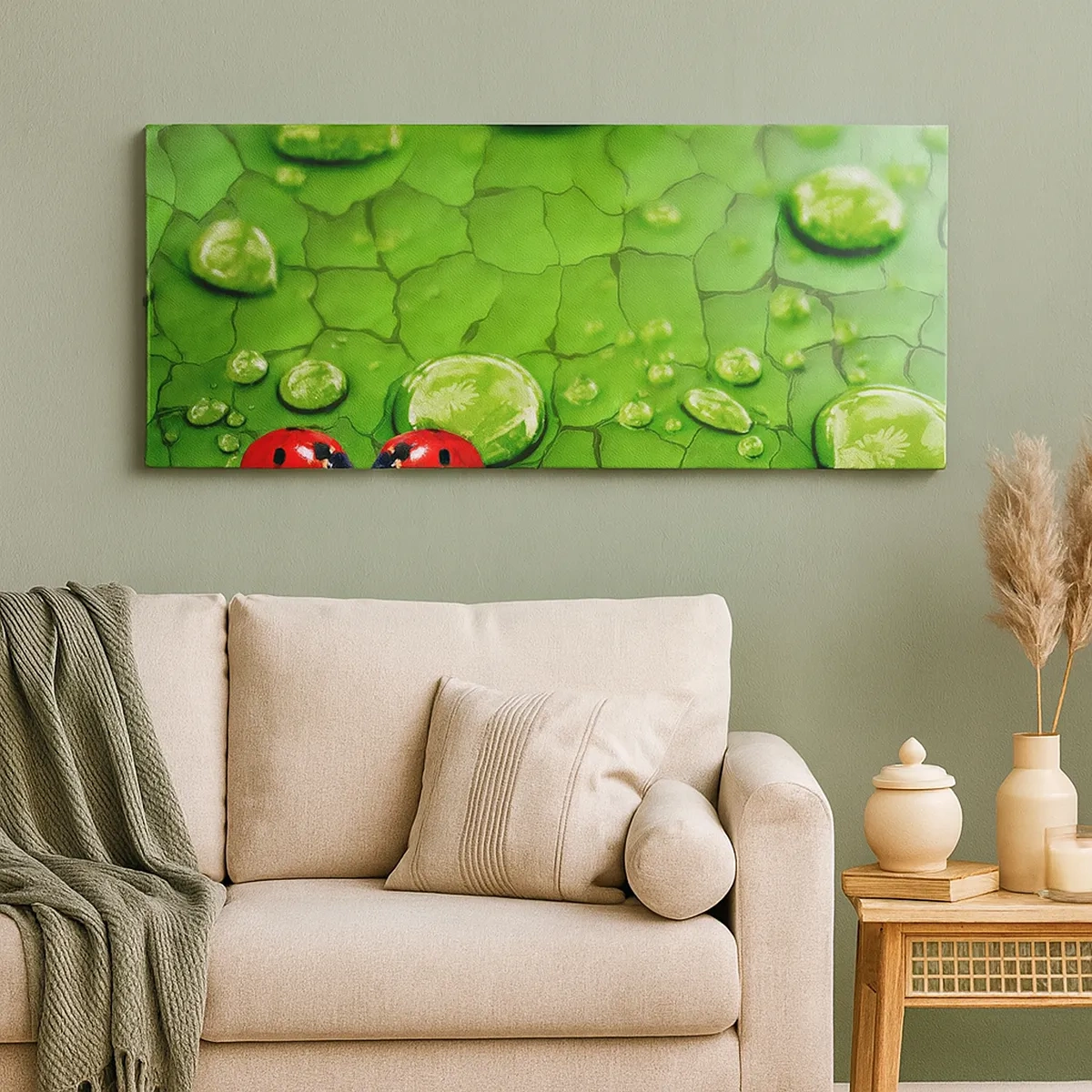 Tablou pe pânză - Întâlnire în verde - 30x30 cm