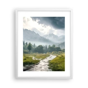 Poster în ramă albă - Până acolo și înapoi - 40x50 cm