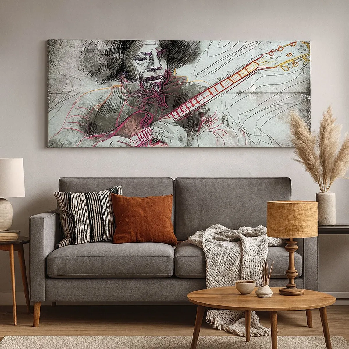 Tablou pe pânză - Pe valurile muzicii - 100x40 cm