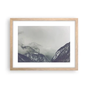 Poster în ramă de stejar deschis - Valea cețoasă - 40x30 cm