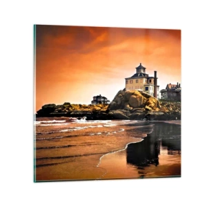 Tablou pe sticlă - Eleganța coastei de vest - 70x70 cm