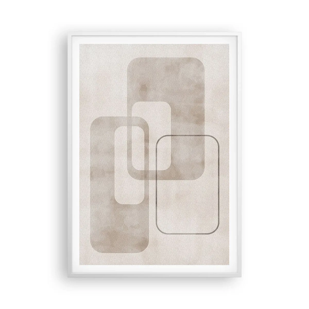 Poster în ramă albă - Fuga geometrică - 70x100 cm