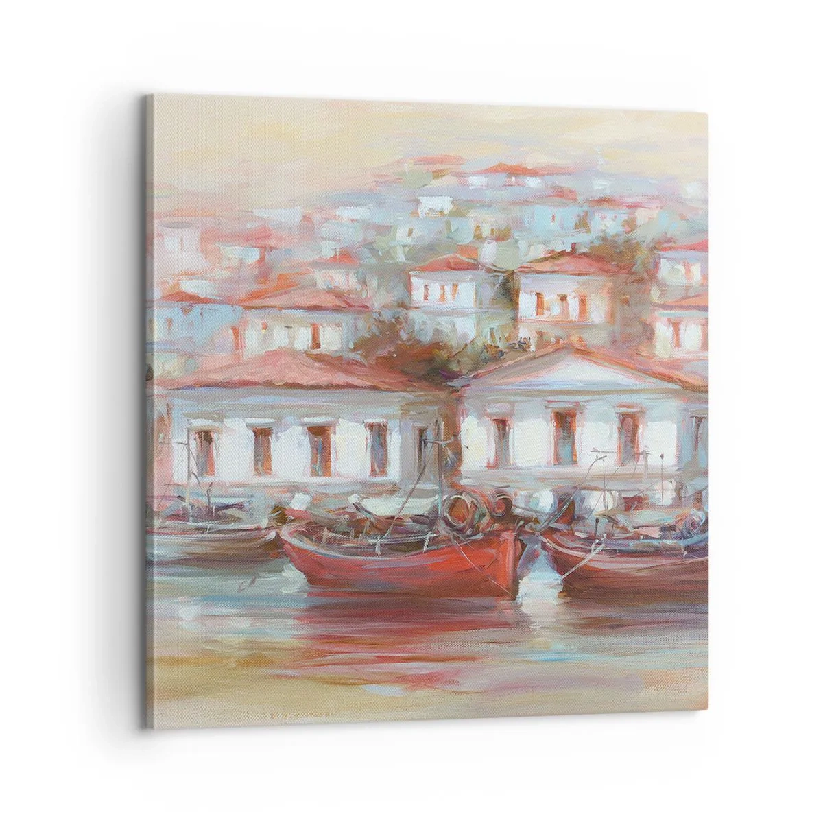 Tablou pe pânză - Orășel fericit - 60x60 cm