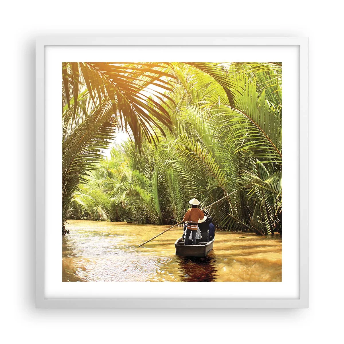 Poster în ramă albă - Prin cheile din palmieri - 50x50 cm