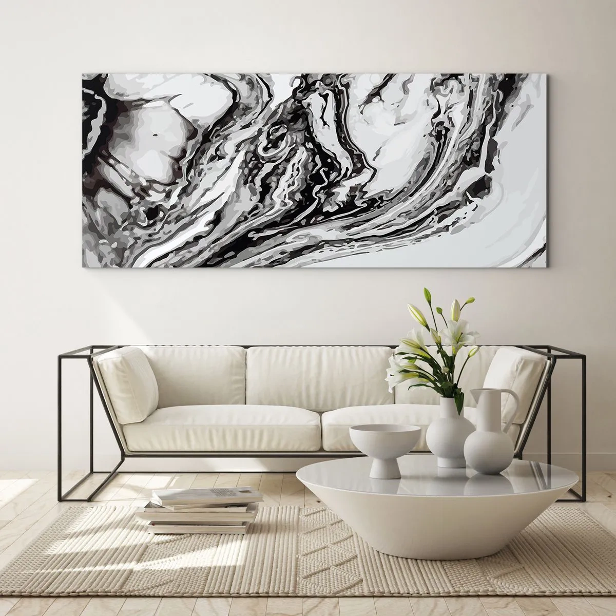 Tablou pe sticlă - La început a fost haos - 120x50 cm