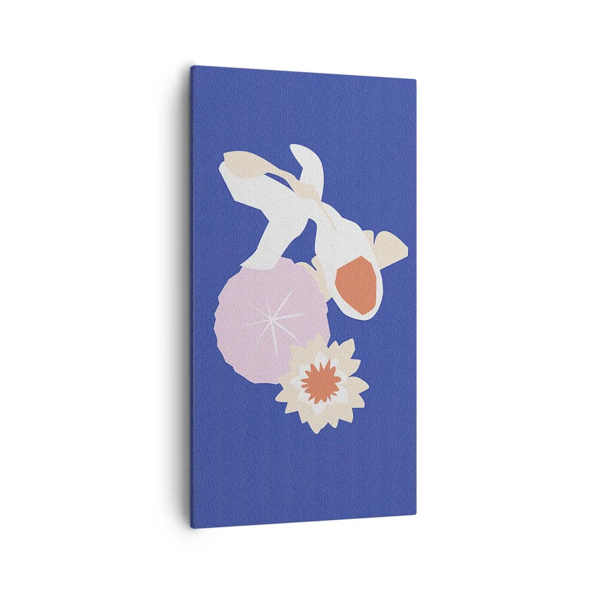 Tablou pe pânză - Compoziție de flori și muguri - 55x100 cm