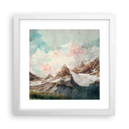 Poster în ramă albă - Lame de piatră - 30x30 cm