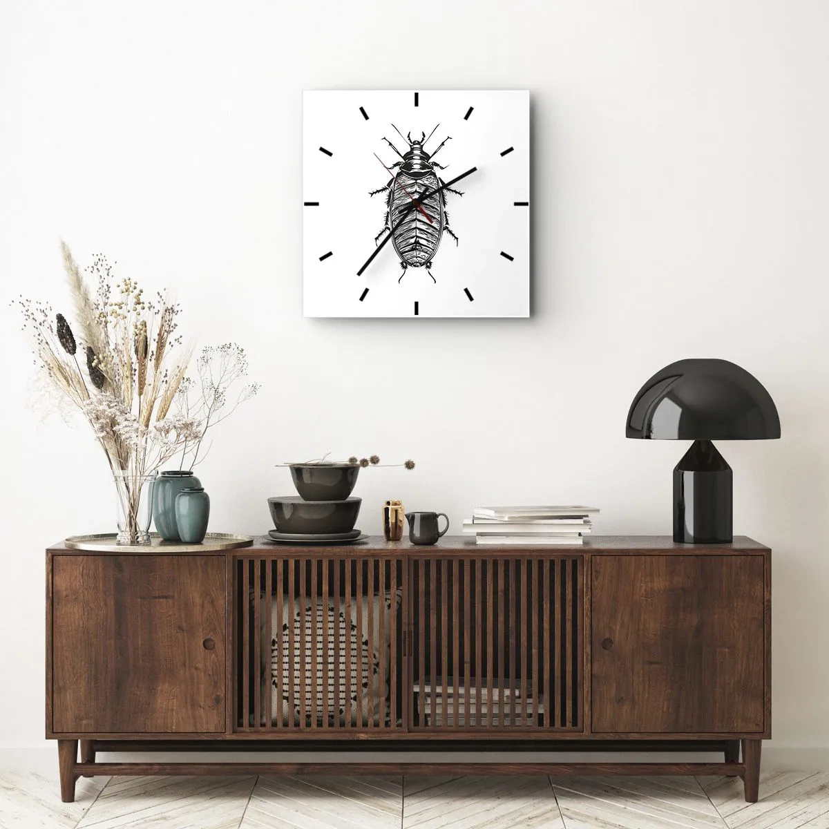 Ceas de perete - Ceas pe sticlă - Ce specimen! - 40x40 cm