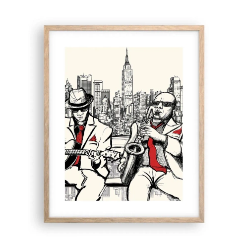 Poster în ramă de stejar deschis - Improvizație la New York - 40x50 cm