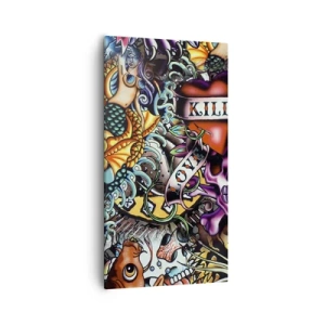 Tablou pe pânză - Visul unui artist tatuator - 55x100 cm