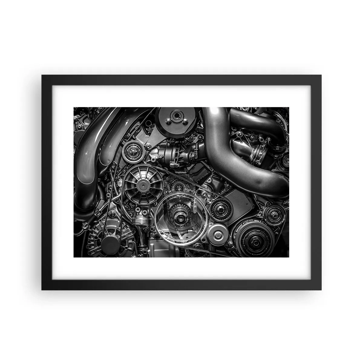 Poster în ramă neagră - Poezia mecanicii - 40x30 cm