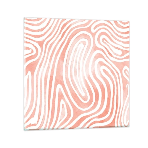 Tablou pe sticlă - Într-un labirint de coral - 70x70 cm