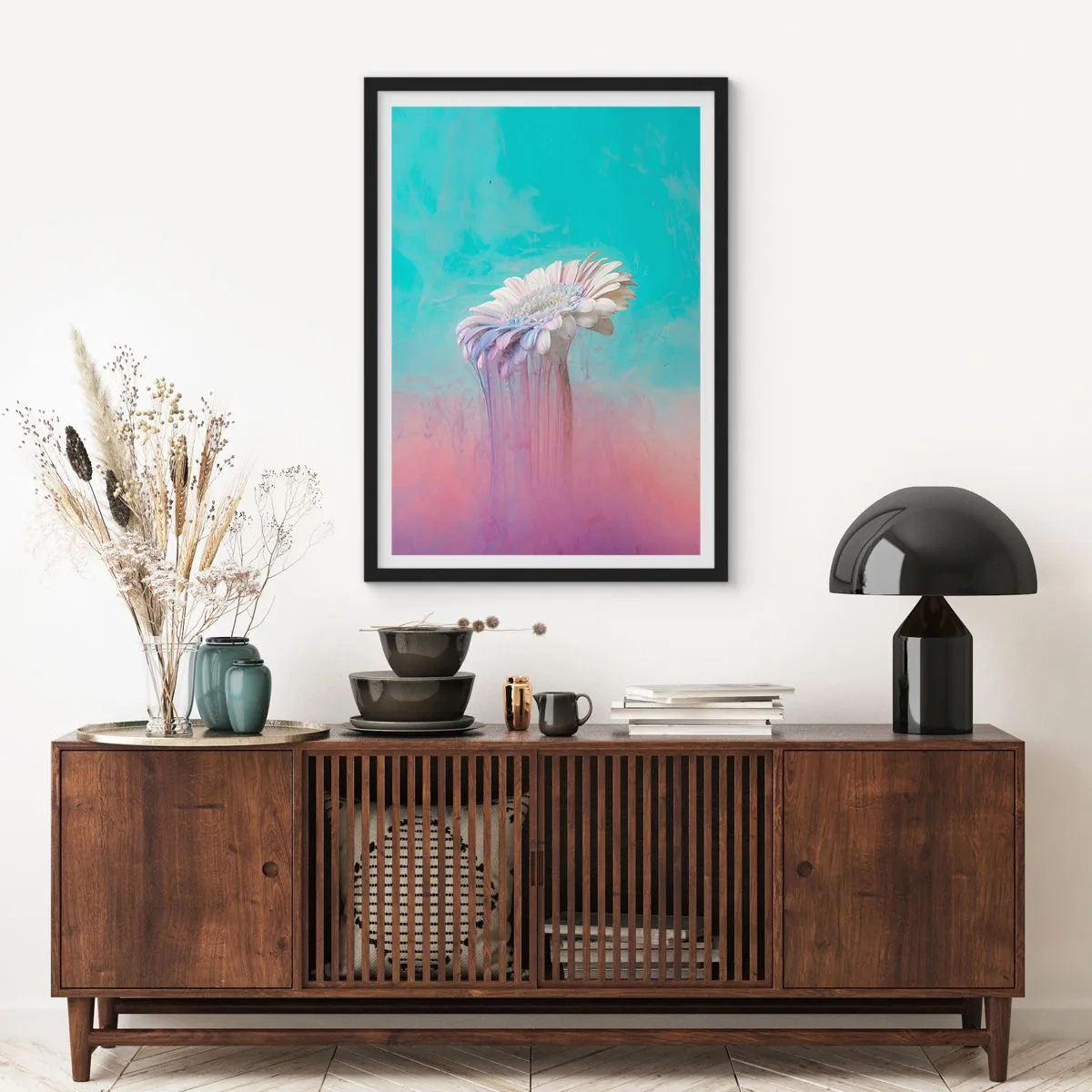 Poster în ramă neagră - Viața de după flori - 61x91 cm