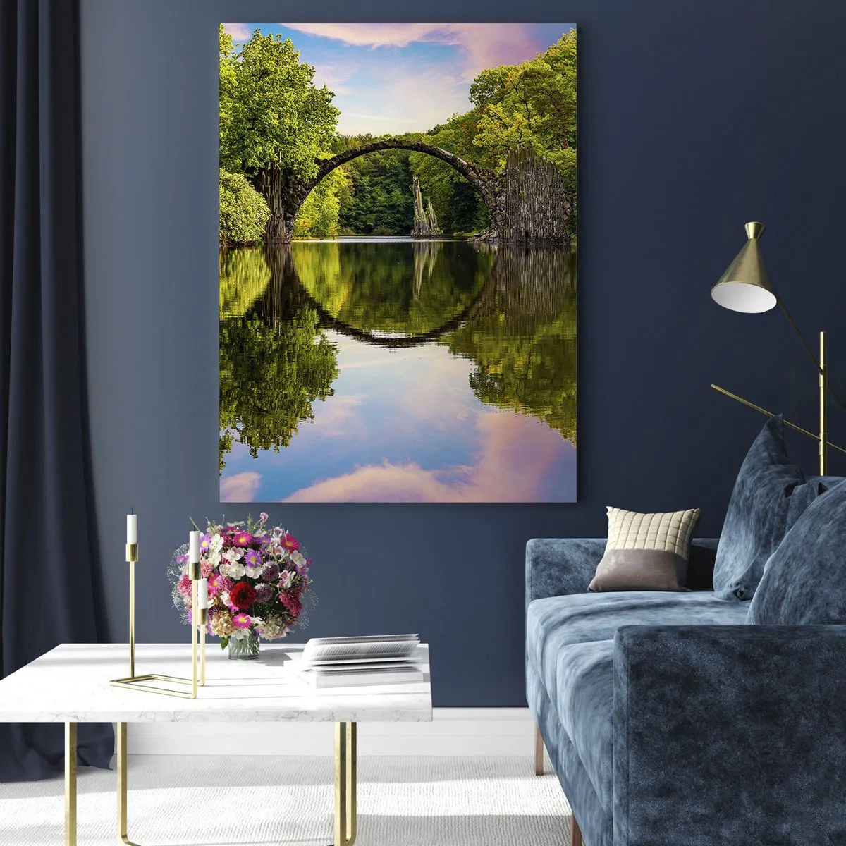 Tablou pe sticlă - La punctul de întâlnire a două lumi - 50x70 cm