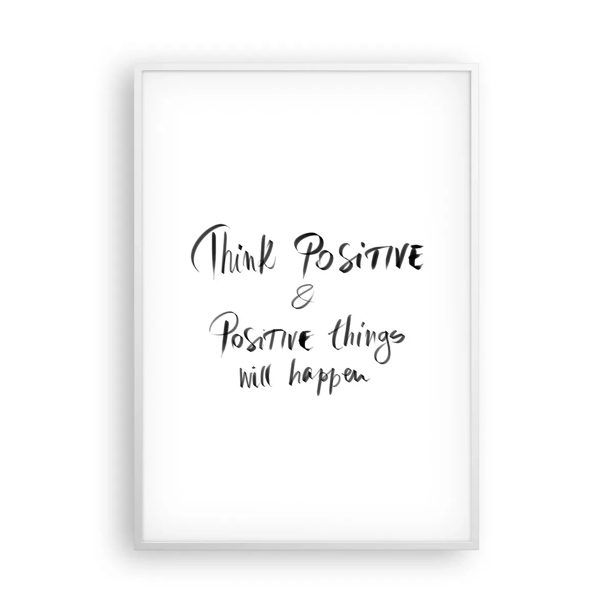 Poster în ramă albă - Cum să trăim bine? - 70x100 cm