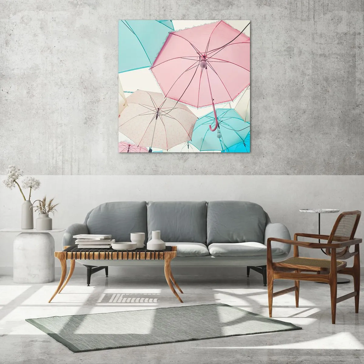 Tablou pe sticlă - Uneori soare, alteori ploaie - 70x70 cm