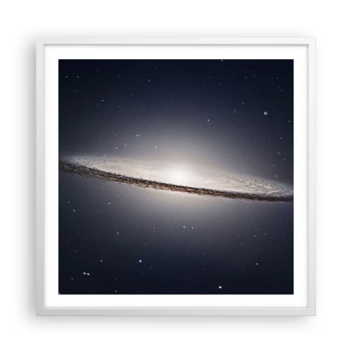 Poster în ramă albă - Cu mult timp în urmă, într-o galaxie foarte, foarte îndepărtată... - 60x60 cm
