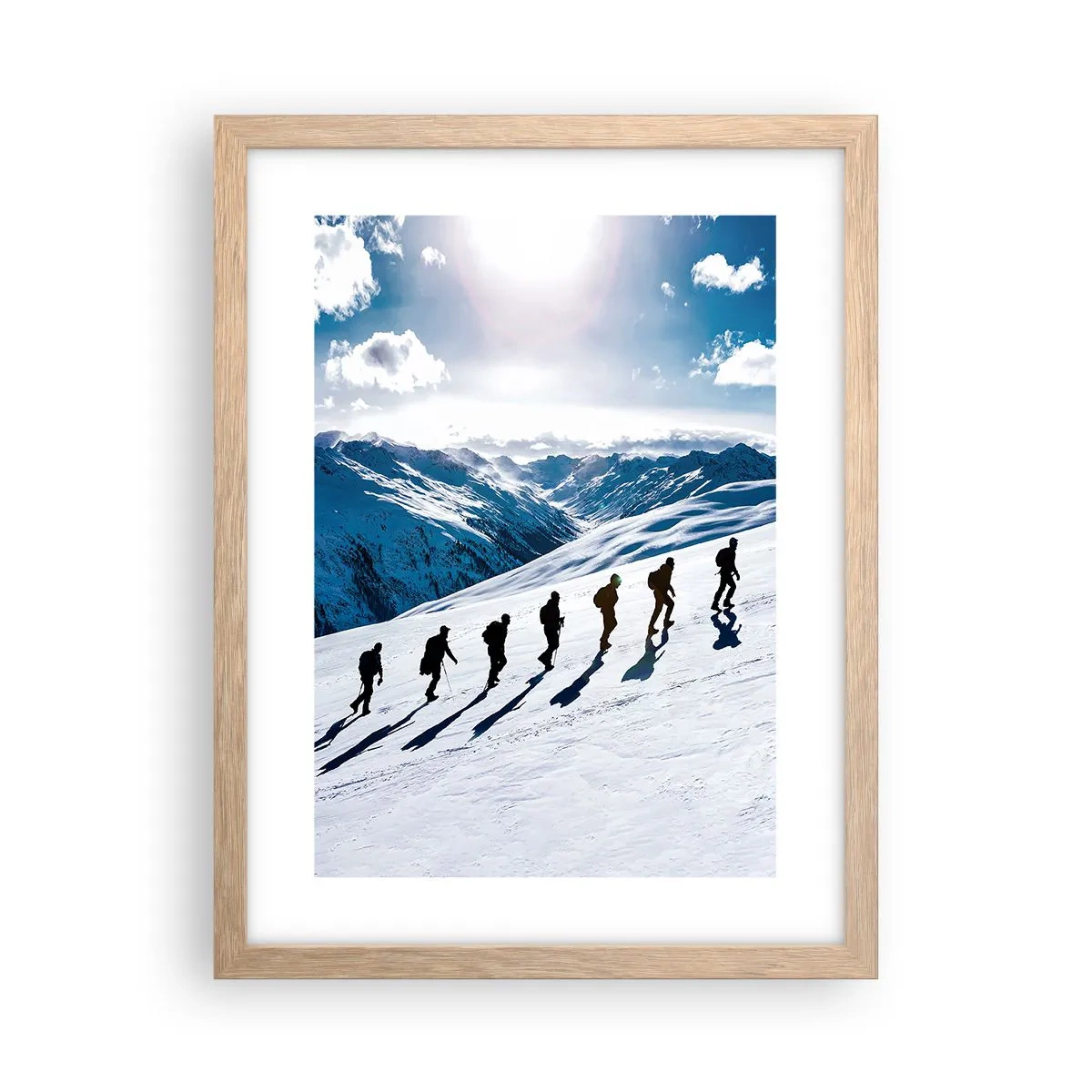 Poster în ramă de stejar deschis - Echipa câștigătoare - 30x40 cm