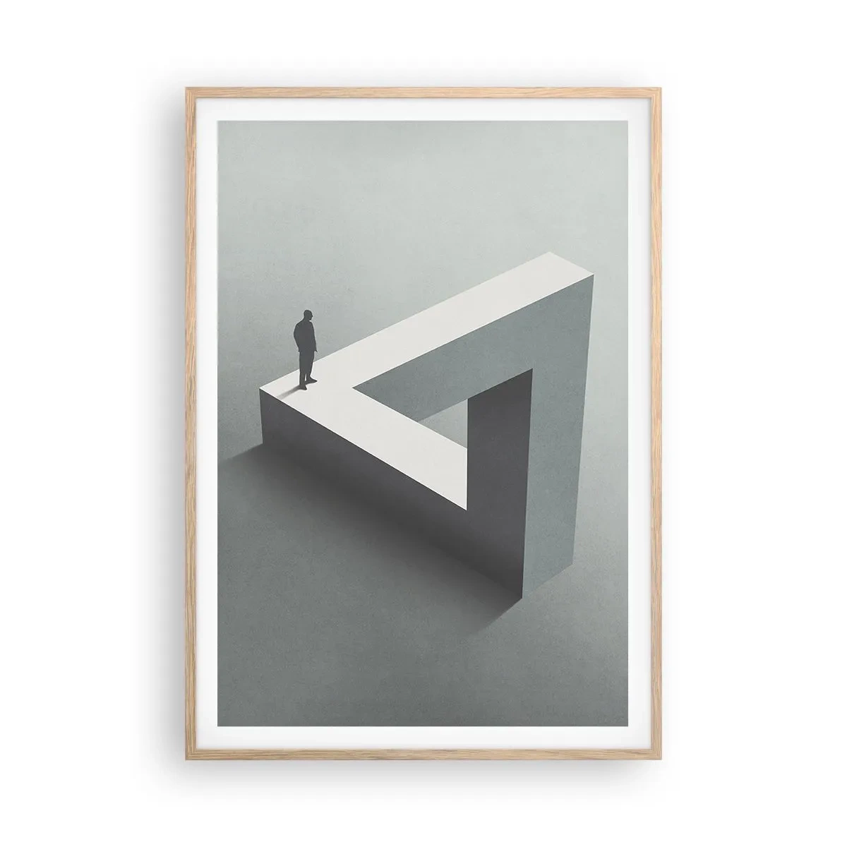 Poster în ramă de stejar deschis - Și totuși este posibil - 70x100 cm