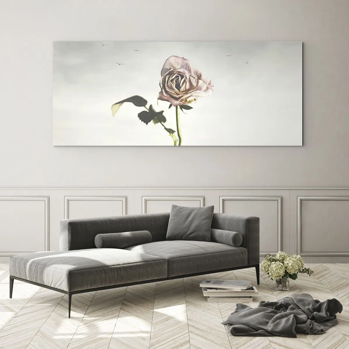 Tablou pe sticlă - Primăvara binevenită - 100x40 cm