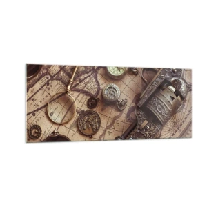 Tablou pe sticlă - Sugestii de aventură - 100x40 cm