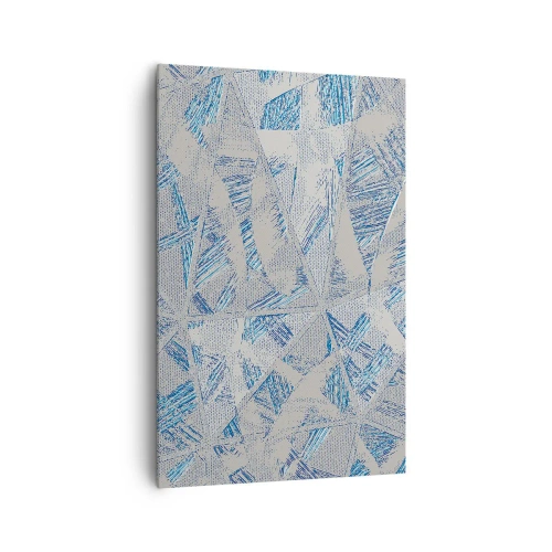 Tablou pe pânză - Într-un labirint de gri-albastru - 80x120 cm
