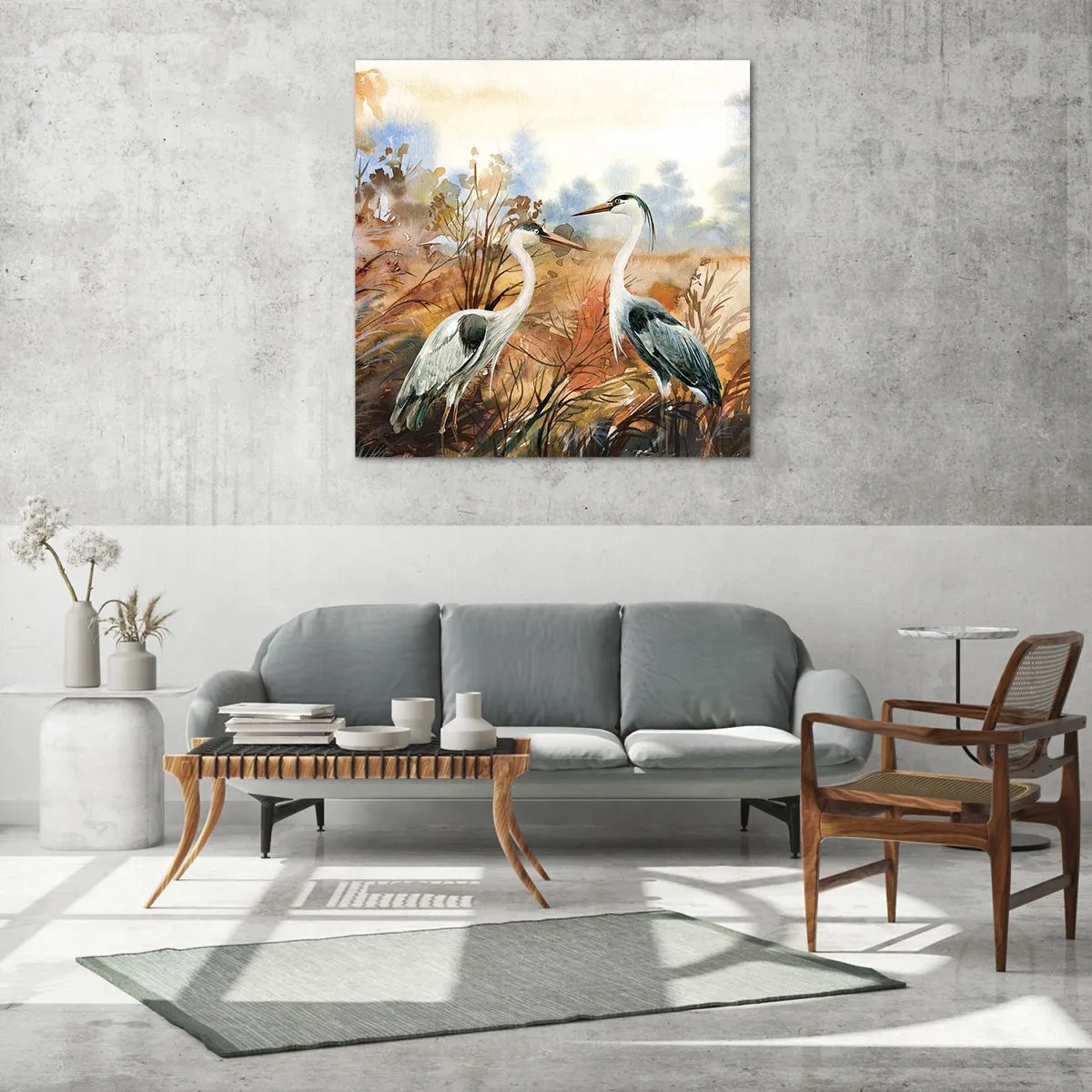 Tablou pe sticlă - Încotro în toamnă? - 70x70 cm