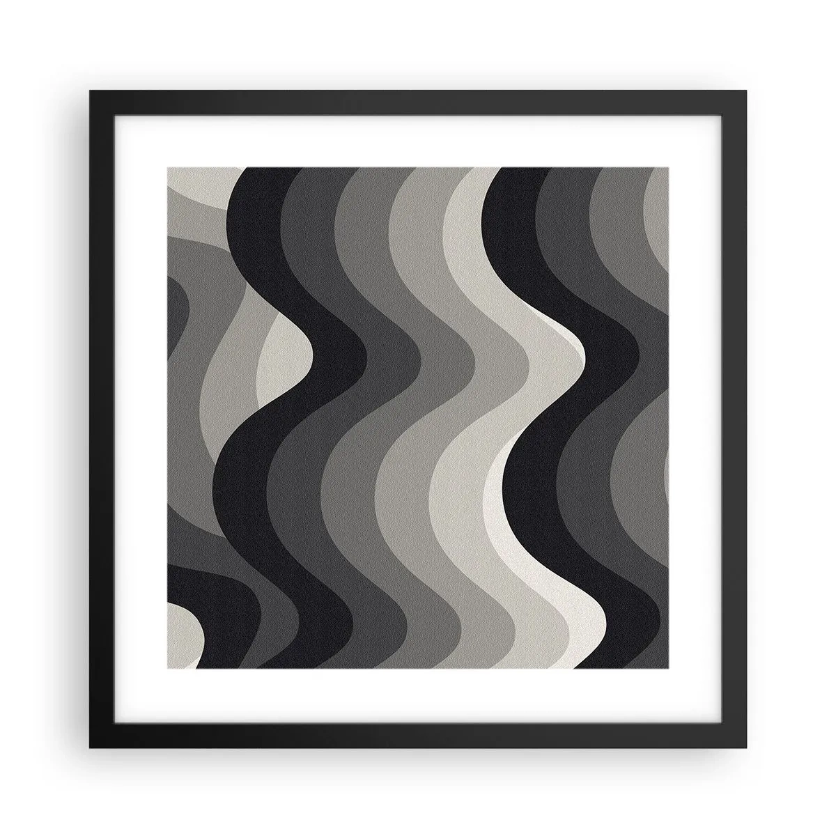 Poster în ramă neagră - Val după val - 40x40 cm
