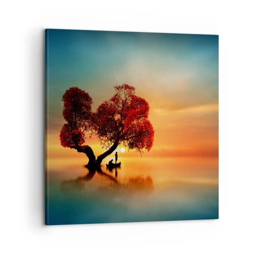 Tablou pe pânză - Lume îndepărtată și tăcută - 60x60 cm