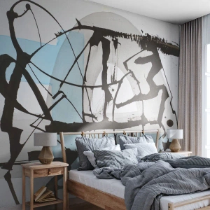 Tapet Premium Canvas - Cu toate acestea, albastru - Abstracția, Bucată, Haos - 350x256 cm