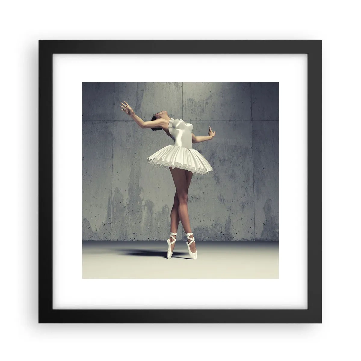 Poster în ramă neagră - Ușoară ca o pasăre - 30x30 cm