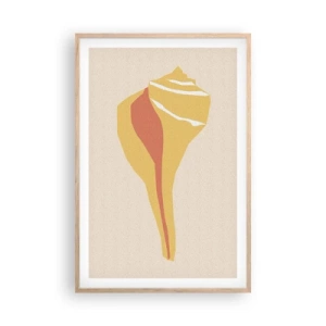 Poster în ramă de stejar deschis - Abstracție organică - creștere - 61x91 cm