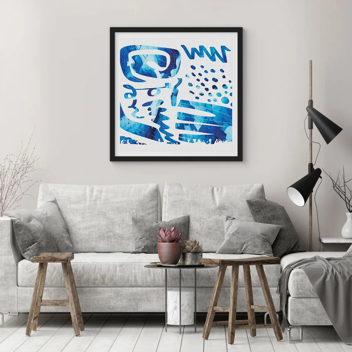 Poster în ramă neagră - Înapoi la rădăcini - 30x30 cm