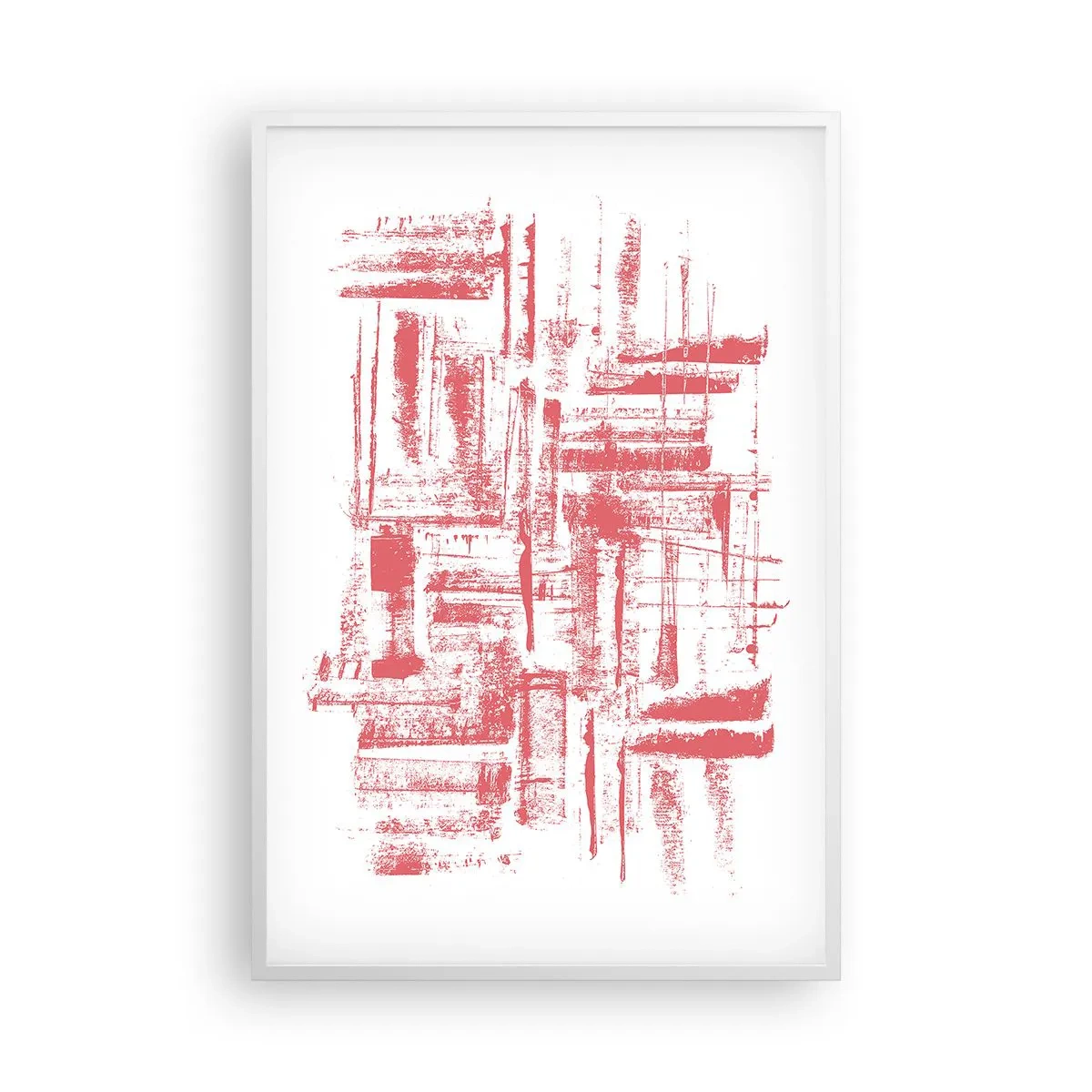 Poster în ramă albă - Orașul roșu - 61x91 cm