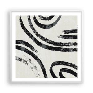 Poster în ramă albă - Pe jumătate oprit - 60x60 cm