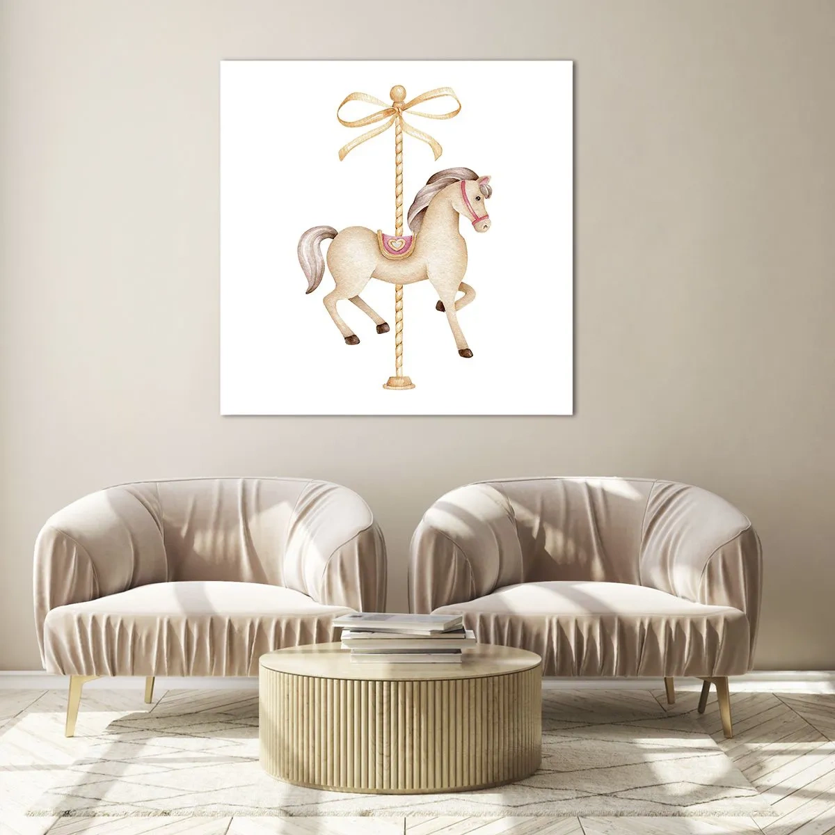 Tablou pe sticlă - Într-un trap grațios - 40x40 cm