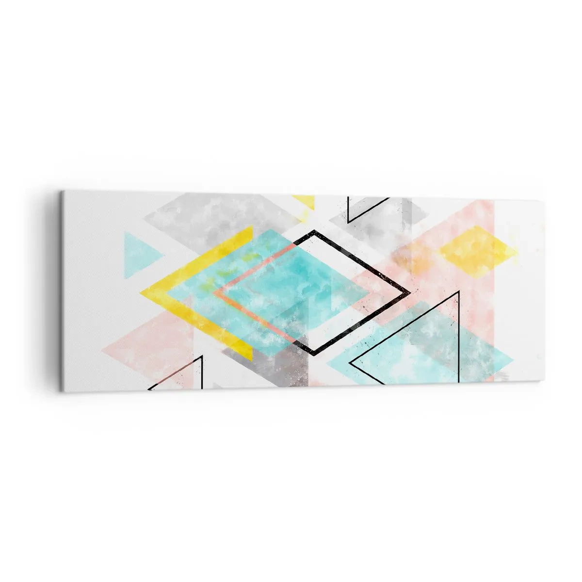 Tablou pe pânză - Joc geometric - 140x50 cm