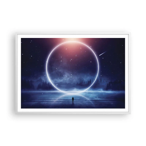 Poster în ramă albă - Ei sunt deja aici... - 100x70 cm