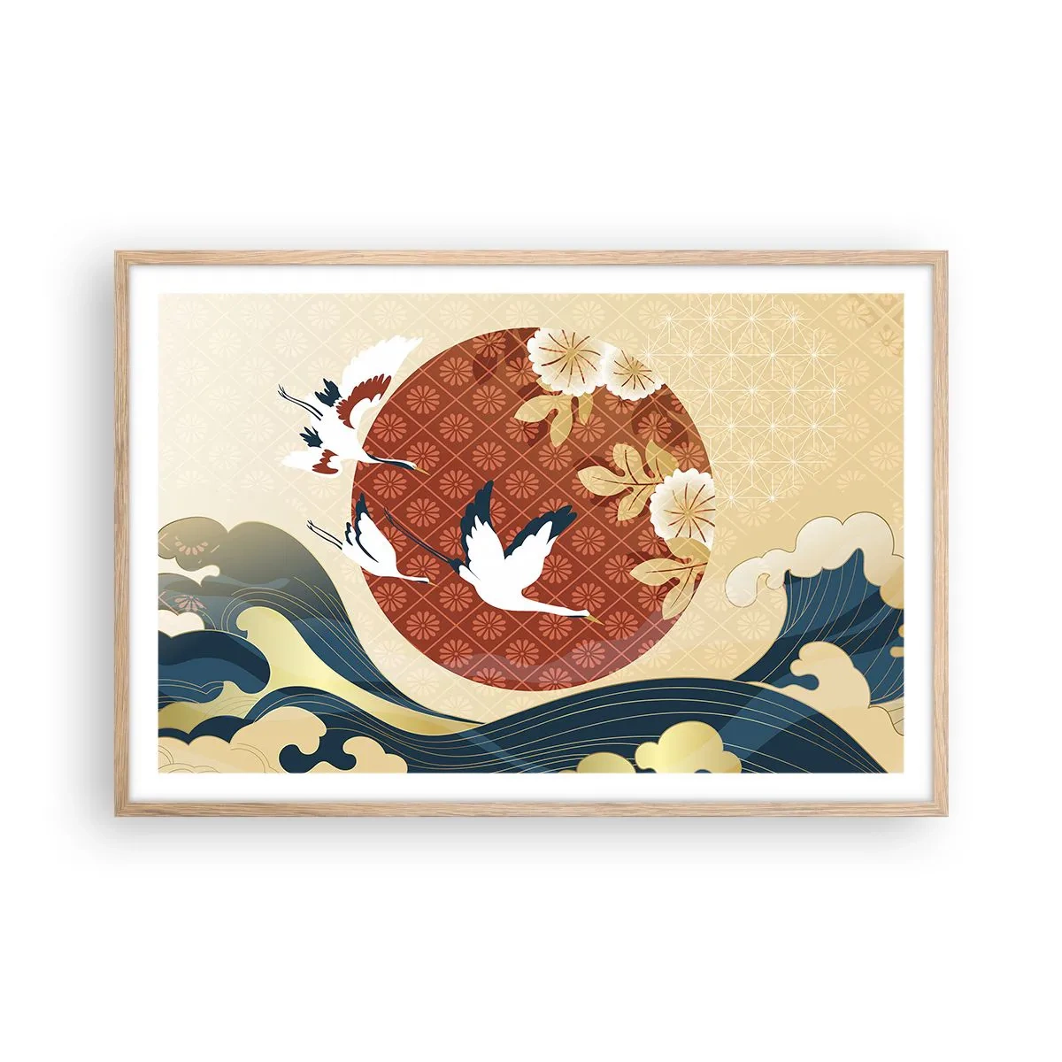 Poster în ramă de stejar deschis - O fabulă japoneză - 91x61 cm